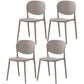 Glam Style Plastic Side Chair Matte Finish Open Back Dining Chair for Dinning Room Light Gray 4 Piece Set Clearhalo ' kitchen&dining_furn' 'Dining Chairs' 'Dining Tables & Seating' 'dining_chair' 'furn' 'furn_dining_chair' 'Furniture' 'furniture_dining_chair' 'Kitchen & Dining Furniture' 'kitchen' 3564553