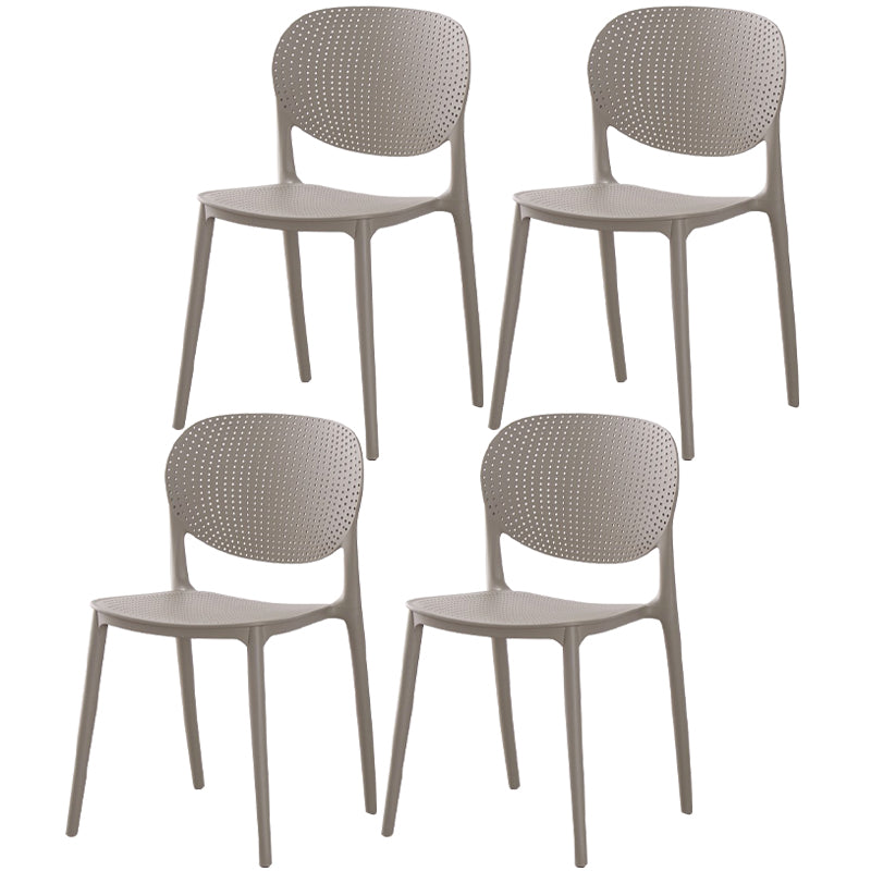 Glam Style Plastic Side Chair Matte Finish Open Back Dining Chair for Dinning Room Light Gray 4 Piece Set Clearhalo ' kitchen&dining_furn' 'Dining Chairs' 'Dining Tables & Seating' 'dining_chair' 'furn' 'furn_dining_chair' 'Furniture' 'furniture_dining_chair' 'Kitchen & Dining Furniture' 'kitchen' 3564553