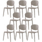 Glam Style Plastic Side Chair Matte Finish Open Back Dining Chair for Dinning Room Light Gray 8 Piece Set Clearhalo ' kitchen&dining_furn' 'Dining Chairs' 'Dining Tables & Seating' 'dining_chair' 'furn' 'furn_dining_chair' 'Furniture' 'furniture_dining_chair' 'Kitchen & Dining Furniture' 'kitchen' 3564554