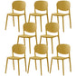Glam Style Plastic Side Chair Matte Finish Open Back Dining Chair for Dinning Room Yellow 8 Piece Set Clearhalo ' kitchen&dining_furn' 'Dining Chairs' 'Dining Tables & Seating' 'dining_chair' 'furn' 'furn_dining_chair' 'Furniture' 'furniture_dining_chair' 'Kitchen & Dining Furniture' 'kitchen' 3564556