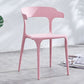 Modern Plastic Open Back Dining Side Chair 30"H Dining Chair for Restaurant Bedroom Pink 1 Piece Clearhalo ' kitchen&dining_furn' 'Dining Chairs' 'Dining Tables & Seating' 'dining_chair' 'furn' 'furn_dining_chair' 'Furniture' 'furniture_dining_chair' 'Kitchen & Dining Furniture' 'kitchen' 3564558