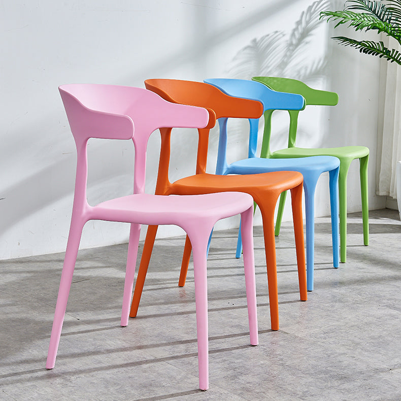 Modern Plastic Open Back Dining Side Chair 30"H Dining Chair for Restaurant Bedroom Clearhalo ' kitchen&dining_furn' 'Dining Chairs' 'Dining Tables & Seating' 'dining_chair' 'furn' 'furn_dining_chair' 'Furniture' 'furniture_dining_chair' 'Kitchen & Dining Furniture' 'kitchen' 3564564