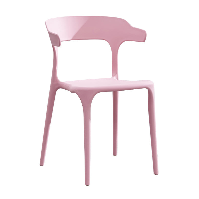 Modern Plastic Open Back Dining Side Chair 30"H Dining Chair for Restaurant Bedroom Clearhalo ' kitchen&dining_furn' 'Dining Chairs' 'Dining Tables & Seating' 'dining_chair' 'furn' 'furn_dining_chair' 'Furniture' 'furniture_dining_chair' 'Kitchen & Dining Furniture' 'kitchen' 3564565