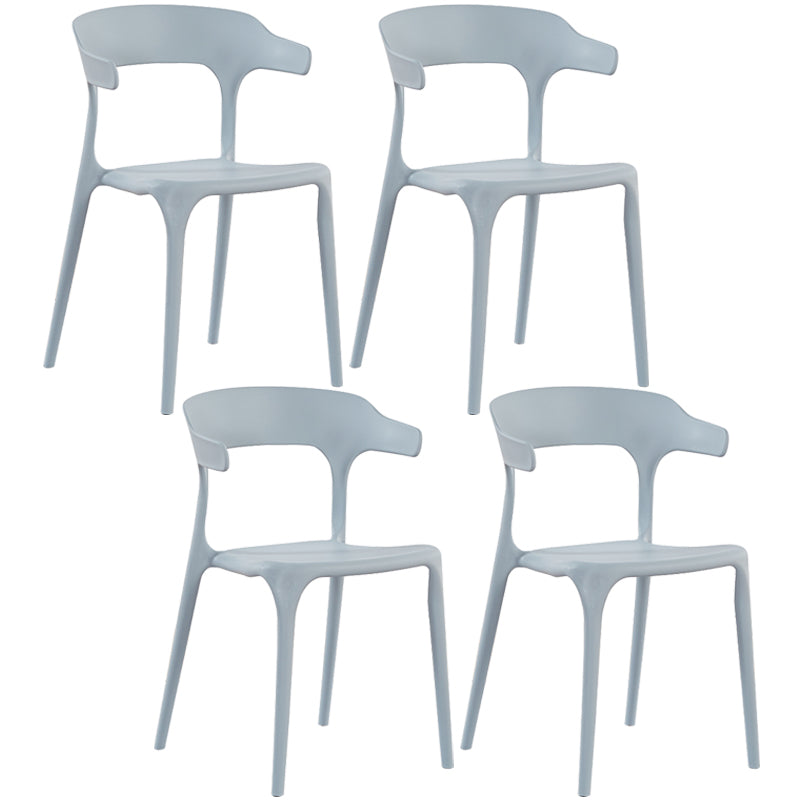 Modern Plastic Open Back Dining Side Chair 30"H Dining Chair for Restaurant Bedroom Light Gray 4 Piece Set Clearhalo ' kitchen&dining_furn' 'Dining Chairs' 'Dining Tables & Seating' 'dining_chair' 'furn' 'furn_dining_chair' 'Furniture' 'furniture_dining_chair' 'Kitchen & Dining Furniture' 'kitchen' 3564567