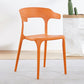 Modern Plastic Open Back Dining Side Chair 30"H Dining Chair for Restaurant Bedroom Orange 1 Piece Clearhalo ' kitchen&dining_furn' 'Dining Chairs' 'Dining Tables & Seating' 'dining_chair' 'furn' 'furn_dining_chair' 'Furniture' 'furniture_dining_chair' 'Kitchen & Dining Furniture' 'kitchen' 3564570