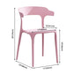 Modern Plastic Open Back Dining Side Chair 30"H Dining Chair for Restaurant Bedroom Clearhalo ' kitchen&dining_furn' 'Dining Chairs' 'Dining Tables & Seating' 'dining_chair' 'furn' 'furn_dining_chair' 'Furniture' 'furniture_dining_chair' 'Kitchen & Dining Furniture' 'kitchen' 3564575