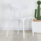 Modern Plastic Open Back Dining Side Chair 30"H Dining Chair for Restaurant Bedroom White 1 Piece Clearhalo ' kitchen&dining_furn' 'Dining Chairs' 'Dining Tables & Seating' 'dining_chair' 'furn' 'furn_dining_chair' 'Furniture' 'furniture_dining_chair' 'Kitchen & Dining Furniture' 'kitchen' 3564576