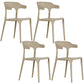 Modern Plastic Open Back Dining Side Chair 30"H Dining Chair for Restaurant Bedroom Camel 4 Piece Set Clearhalo ' kitchen&dining_furn' 'Dining Chairs' 'Dining Tables & Seating' 'dining_chair' 'furn' 'furn_dining_chair' 'Furniture' 'furniture_dining_chair' 'Kitchen & Dining Furniture' 'kitchen' 3564586