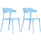 Modern Plastic Open Back Dining Side Chair 30"H Dining Chair for Restaurant Bedroom Sky Blue 2 Piece Set Clearhalo ' kitchen&dining_furn' 'Dining Chairs' 'Dining Tables & Seating' 'dining_chair' 'furn' 'furn_dining_chair' 'Furniture' 'furniture_dining_chair' 'Kitchen & Dining Furniture' 'kitchen' 3564588