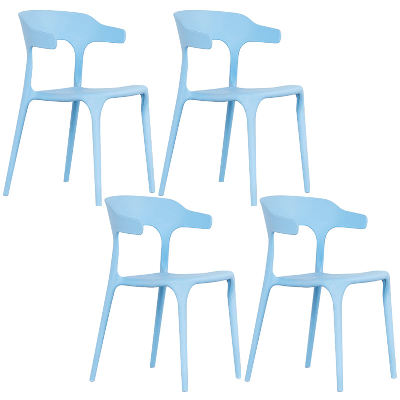 Modern Plastic Open Back Dining Side Chair 30"H Dining Chair for Restaurant Bedroom Sky Blue 4 Piece Set Clearhalo ' kitchen&dining_furn' 'Dining Chairs' 'Dining Tables & Seating' 'dining_chair' 'furn' 'furn_dining_chair' 'Furniture' 'furniture_dining_chair' 'Kitchen & Dining Furniture' 'kitchen' 3564589