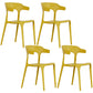 Modern Plastic Open Back Dining Side Chair 30"H Dining Chair for Restaurant Bedroom Ginger 4 Piece Set Clearhalo ' kitchen&dining_furn' 'Dining Chairs' 'Dining Tables & Seating' 'dining_chair' 'furn' 'furn_dining_chair' 'Furniture' 'furniture_dining_chair' 'Kitchen & Dining Furniture' 'kitchen' 3564592