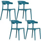 Modern Plastic Open Back Dining Side Chair 30"H Dining Chair for Restaurant Bedroom Peacock Blue 4 Piece Set Clearhalo ' kitchen&dining_furn' 'Dining Chairs' 'Dining Tables & Seating' 'dining_chair' 'furn' 'furn_dining_chair' 'Furniture' 'furniture_dining_chair' 'Kitchen & Dining Furniture' 'kitchen' 3564595