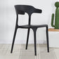 Modern Plastic Open Back Dining Side Chair 30"H Dining Chair for Restaurant Bedroom Black 1 Piece Clearhalo ' kitchen&dining_furn' 'Dining Chairs' 'Dining Tables & Seating' 'dining_chair' 'furn' 'furn_dining_chair' 'Furniture' 'furniture_dining_chair' 'Kitchen & Dining Furniture' 'kitchen' 3564599