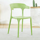 Modern Plastic Open Back Dining Side Chair 30"H Dining Chair for Restaurant Bedroom Green 1 Piece Clearhalo ' kitchen&dining_furn' 'Dining Chairs' 'Dining Tables & Seating' 'dining_chair' 'furn' 'furn_dining_chair' 'Furniture' 'furniture_dining_chair' 'Kitchen & Dining Furniture' 'kitchen' 3564602
