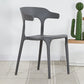 Modern Plastic Open Back Dining Side Chair 30"H Dining Chair for Restaurant Bedroom Dark Gray 1 Piece Clearhalo ' kitchen&dining_furn' 'Dining Chairs' 'Dining Tables & Seating' 'dining_chair' 'furn' 'furn_dining_chair' 'Furniture' 'furniture_dining_chair' 'Kitchen & Dining Furniture' 'kitchen' 3564605