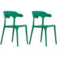 Modern Plastic Open Back Dining Side Chair 30"H Dining Chair for Restaurant Bedroom Blackish Green 2 Piece Set Clearhalo ' kitchen&dining_furn' 'Dining Chairs' 'Dining Tables & Seating' 'dining_chair' 'furn' 'furn_dining_chair' 'Furniture' 'furniture_dining_chair' 'Kitchen & Dining Furniture' 'kitchen' 3564609