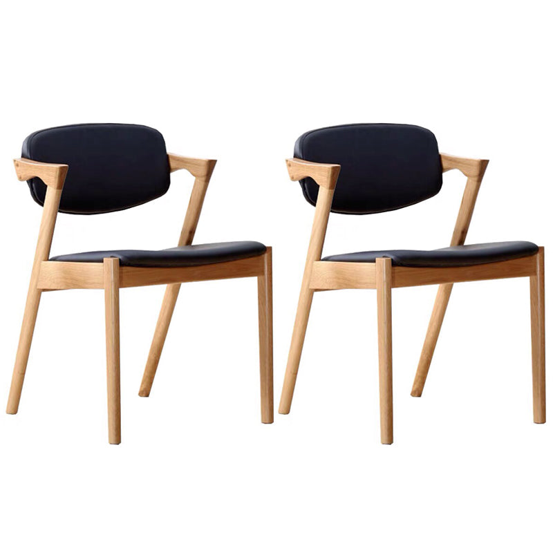 Contemporary Wood Square Dining Chair Open Back Side Chair for Kitchen Natural 2 Piece Set Clearhalo ' kitchen&dining_furn' 'Dining Chairs' 'Dining Tables & Seating' 'dining_chair' 'furn' 'furn_dining_chair' 'Furniture' 'furniture_dining_chair' 'Kitchen & Dining Furniture' 'kitchen' 3564627