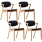Contemporary Wood Square Dining Chair Open Back Side Chair for Kitchen Natural 4 Piece Set Clearhalo ' kitchen&dining_furn' 'Dining Chairs' 'Dining Tables & Seating' 'dining_chair' 'furn' 'furn_dining_chair' 'Furniture' 'furniture_dining_chair' 'Kitchen & Dining Furniture' 'kitchen' 3564629