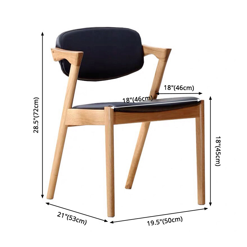 Contemporary Wood Square Dining Chair Open Back Side Chair for Kitchen Clearhalo ' kitchen&dining_furn' 'Dining Chairs' 'Dining Tables & Seating' 'dining_chair' 'furn' 'furn_dining_chair' 'Furniture' 'furniture_dining_chair' 'Kitchen & Dining Furniture' 'kitchen' 3564639