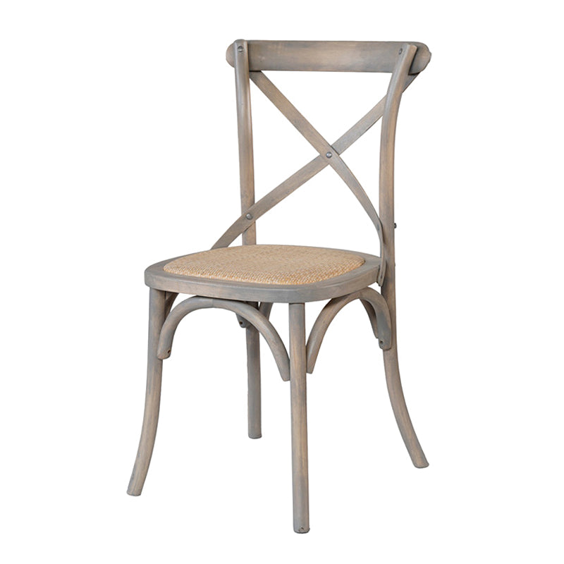 Solid Wood Traditional Dining Room Chair Matte Finish Cross Back Side Chair Smoke Gray 1 Piece Clearhalo ' kitchen&dining_furn' 'Dining Chairs' 'Dining Tables & Seating' 'dining_chair' 'furn' 'furn_dining_chair' 'Furniture' 'furniture_dining_chair' 'Kitchen & Dining Furniture' 'kitchen' 3564641