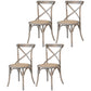 Solid Wood Traditional Dining Room Chair Matte Finish Cross Back Side Chair Smoke Gray 4 Piece Set Clearhalo ' kitchen&dining_furn' 'Dining Chairs' 'Dining Tables & Seating' 'dining_chair' 'furn' 'furn_dining_chair' 'Furniture' 'furniture_dining_chair' 'Kitchen & Dining Furniture' 'kitchen' 3564644