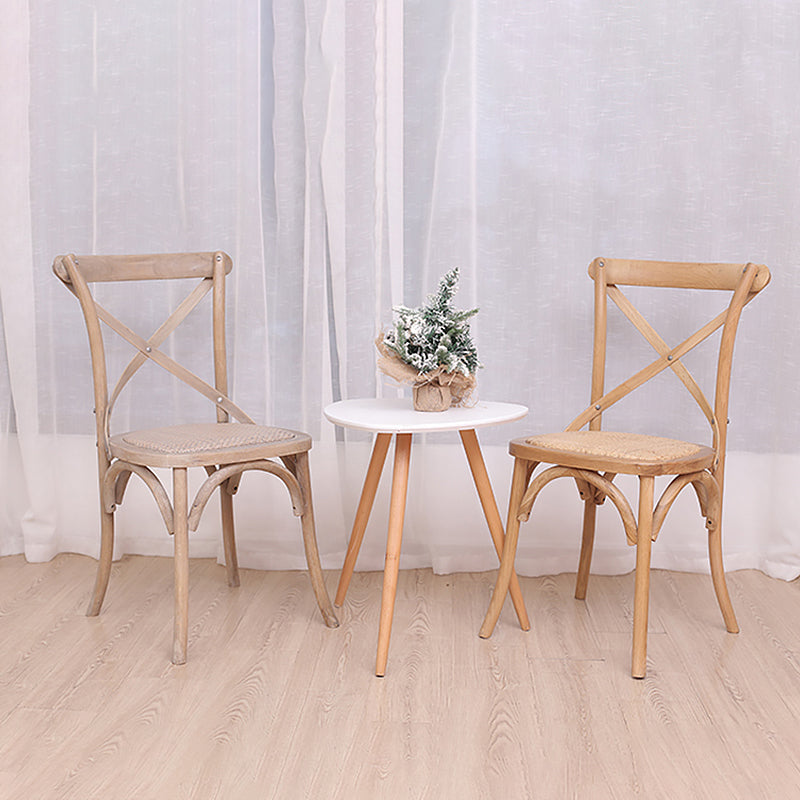 Solid Wood Traditional Dining Room Chair Matte Finish Cross Back Side Chair Clearhalo ' kitchen&dining_furn' 'Dining Chairs' 'Dining Tables & Seating' 'dining_chair' 'furn' 'furn_dining_chair' 'Furniture' 'furniture_dining_chair' 'Kitchen & Dining Furniture' 'kitchen' 3564647