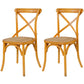 Solid Wood Traditional Dining Room Chair Matte Finish Cross Back Side Chair Ginger 2 Piece Set Clearhalo ' kitchen&dining_furn' 'Dining Chairs' 'Dining Tables & Seating' 'dining_chair' 'furn' 'furn_dining_chair' 'Furniture' 'furniture_dining_chair' 'Kitchen & Dining Furniture' 'kitchen' 3564654