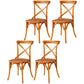 Solid Wood Traditional Dining Room Chair Matte Finish Cross Back Side Chair Dark Brown 4 Piece Set Clearhalo ' kitchen&dining_furn' 'Dining Chairs' 'Dining Tables & Seating' 'dining_chair' 'furn' 'furn_dining_chair' 'Furniture' 'furniture_dining_chair' 'Kitchen & Dining Furniture' 'kitchen' 3564667