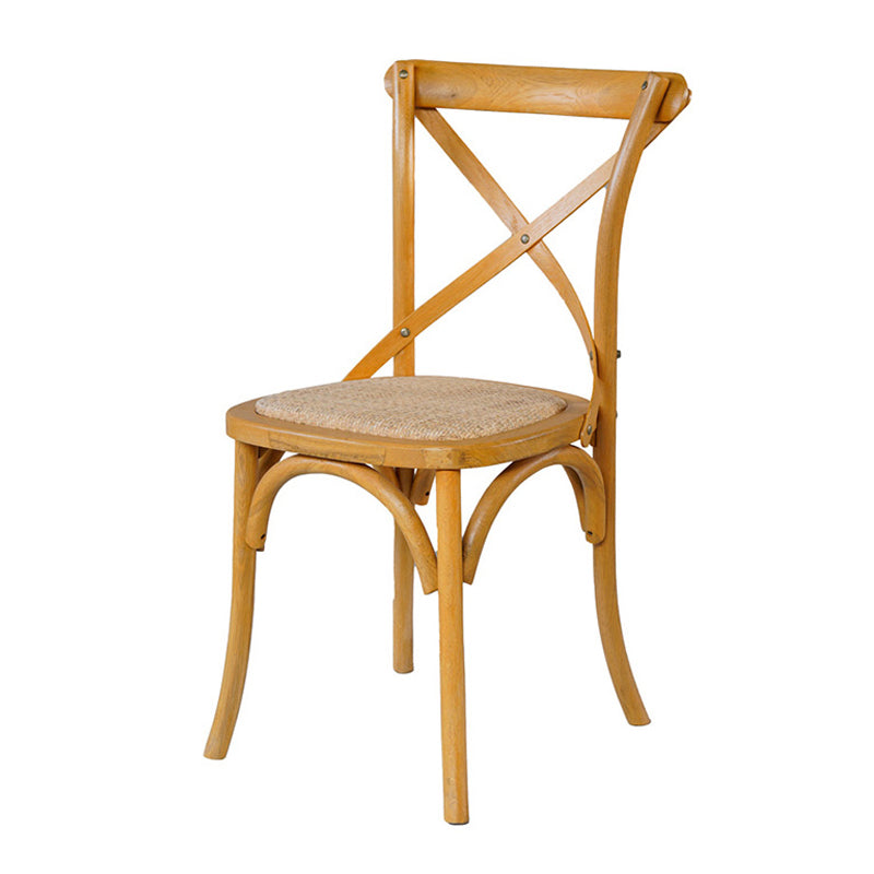 Solid Wood Traditional Dining Room Chair Matte Finish Cross Back Side Chair Light Yellow 1 Piece Clearhalo ' kitchen&dining_furn' 'Dining Chairs' 'Dining Tables & Seating' 'dining_chair' 'furn' 'furn_dining_chair' 'Furniture' 'furniture_dining_chair' 'Kitchen & Dining Furniture' 'kitchen' 3564668