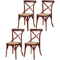 Solid Wood Traditional Dining Room Chair Matte Finish Cross Back Side Chair Red Brown 4 Piece Set Clearhalo ' kitchen&dining_furn' 'Dining Chairs' 'Dining Tables & Seating' 'dining_chair' 'furn' 'furn_dining_chair' 'Furniture' 'furniture_dining_chair' 'Kitchen & Dining Furniture' 'kitchen' 3564673