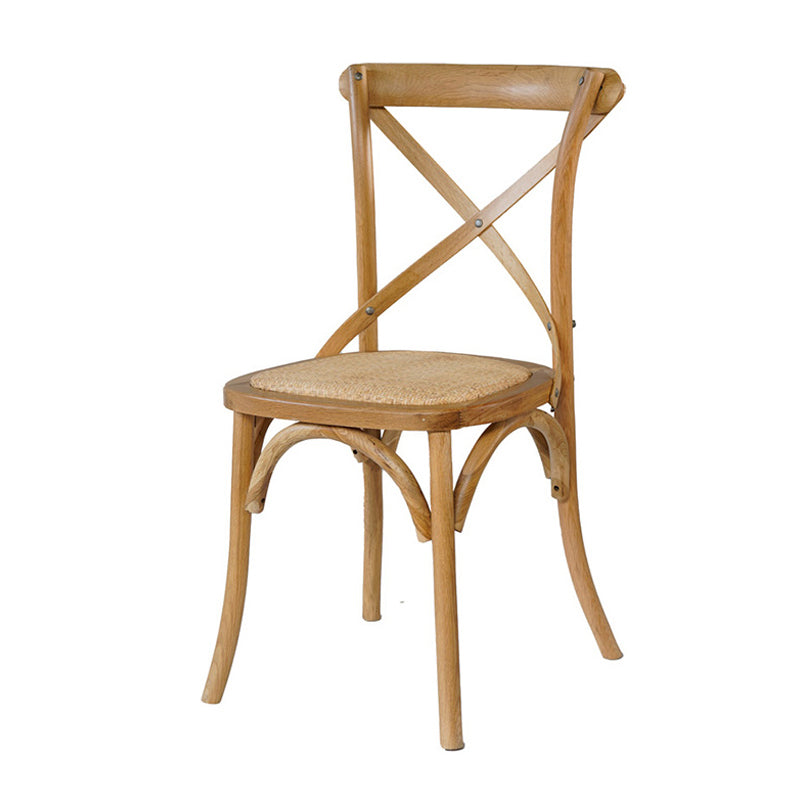 Solid Wood Traditional Dining Room Chair Matte Finish Cross Back Side Chair Natural 1 Piece Clearhalo ' kitchen&dining_furn' 'Dining Chairs' 'Dining Tables & Seating' 'dining_chair' 'furn' 'furn_dining_chair' 'Furniture' 'furniture_dining_chair' 'Kitchen & Dining Furniture' 'kitchen' 3564686