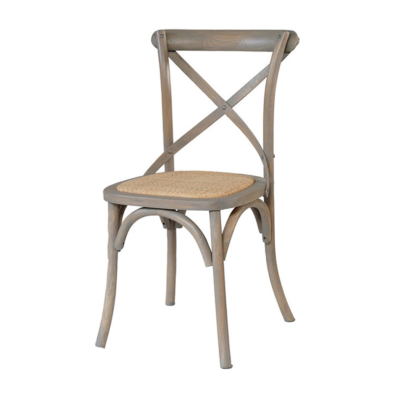 Solid Wood Traditional Dining Room Chair Matte Finish Cross Back Side Chair Gray-White 1 Piece Clearhalo ' kitchen&dining_furn' 'Dining Chairs' 'Dining Tables & Seating' 'dining_chair' 'furn' 'furn_dining_chair' 'Furniture' 'furniture_dining_chair' 'Kitchen & Dining Furniture' 'kitchen' 3564689