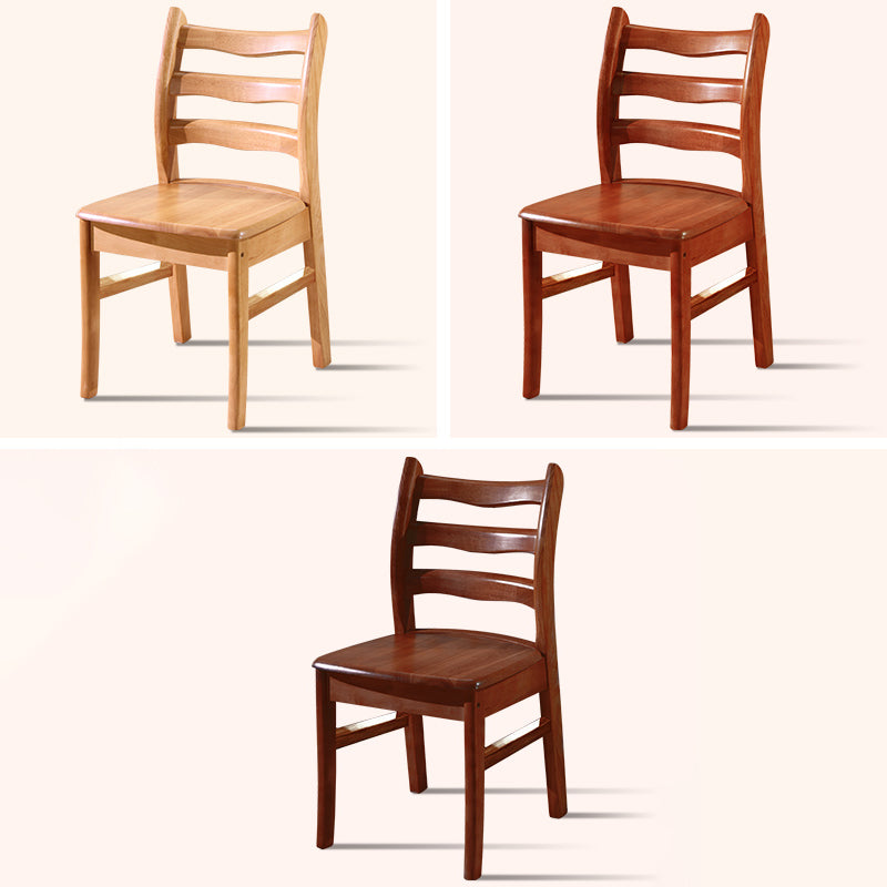 Morden Kitchen Wood Squar Dining Chair Ladder Back Stacking Dining Chair Clearhalo ' kitchen&dining_furn' 'Dining Chairs' 'Dining Tables & Seating' 'dining_chair' 'furn' 'furn_dining_chair' 'Furniture' 'furniture_dining_chair' 'Kitchen & Dining Furniture' 'kitchen' 3564697