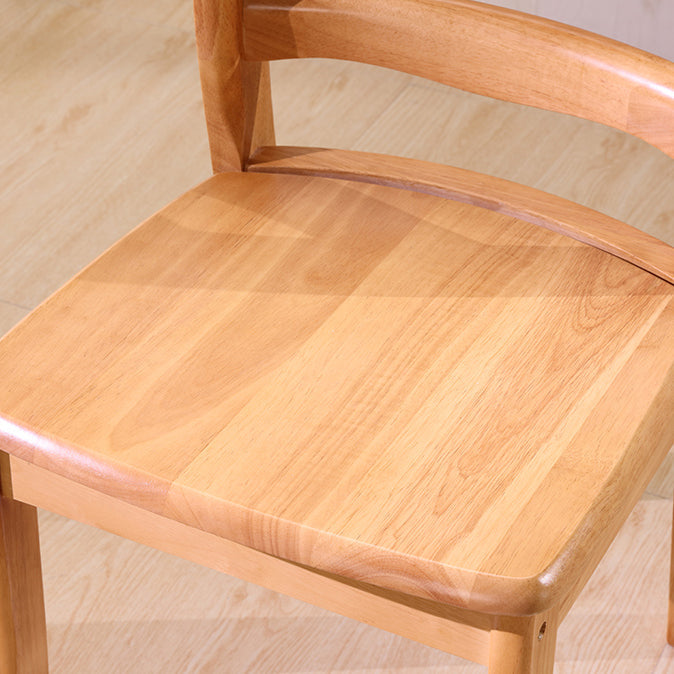 Morden Kitchen Wood Squar Dining Chair Ladder Back Stacking Dining Chair Clearhalo ' kitchen&dining_furn' 'Dining Chairs' 'Dining Tables & Seating' 'dining_chair' 'furn' 'furn_dining_chair' 'Furniture' 'furniture_dining_chair' 'Kitchen & Dining Furniture' 'kitchen' 3564701
