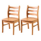Morden Kitchen Wood Squar Dining Chair Ladder Back Stacking Dining Chair Natural 2 Piece Set Clearhalo ' kitchen&dining_furn' 'Dining Chairs' 'Dining Tables & Seating' 'dining_chair' 'furn' 'furn_dining_chair' 'Furniture' 'furniture_dining_chair' 'Kitchen & Dining Furniture' 'kitchen' 3564702