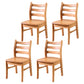 Morden Kitchen Wood Squar Dining Chair Ladder Back Stacking Dining Chair Natural 4 Piece Set Clearhalo ' kitchen&dining_furn' 'Dining Chairs' 'Dining Tables & Seating' 'dining_chair' 'furn' 'furn_dining_chair' 'Furniture' 'furniture_dining_chair' 'Kitchen & Dining Furniture' 'kitchen' 3564703