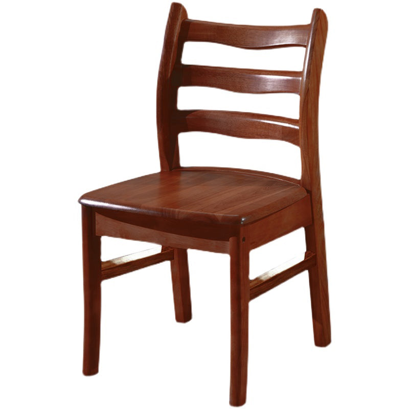 Morden Kitchen Wood Squar Dining Chair Ladder Back Stacking Dining Chair Clearhalo ' kitchen&dining_furn' 'Dining Chairs' 'Dining Tables & Seating' 'dining_chair' 'furn' 'furn_dining_chair' 'Furniture' 'furniture_dining_chair' 'Kitchen & Dining Furniture' 'kitchen' 3564704