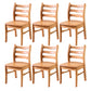 Morden Kitchen Wood Squar Dining Chair Ladder Back Stacking Dining Chair Natural 6 Piece Set Clearhalo ' kitchen&dining_furn' 'Dining Chairs' 'Dining Tables & Seating' 'dining_chair' 'furn' 'furn_dining_chair' 'Furniture' 'furniture_dining_chair' 'Kitchen & Dining Furniture' 'kitchen' 3564705