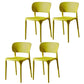 Plastic Side Armless Dining Room Side Chairs Modern Stacking Side Chair Yellow 4 Piece Set Clearhalo ' kitchen&dining_furn' 'Dining Chairs' 'Dining Tables & Seating' 'dining_chair' 'furn' 'furn_dining_chair' 'Furniture' 'furniture_dining_chair' 'Kitchen & Dining Furniture' 'kitchen' 3564718