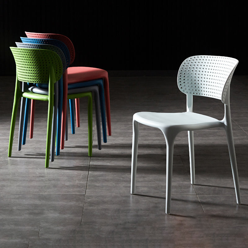 Plastic Side Armless Dining Room Side Chairs Modern Stacking Side Chair Clearhalo ' kitchen&dining_furn' 'Dining Chairs' 'Dining Tables & Seating' 'dining_chair' 'furn' 'furn_dining_chair' 'Furniture' 'furniture_dining_chair' 'Kitchen & Dining Furniture' 'kitchen' 3564719