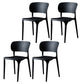 Plastic Side Armless Dining Room Side Chairs Modern Stacking Side Chair Black 4 Piece Set Clearhalo ' kitchen&dining_furn' 'Dining Chairs' 'Dining Tables & Seating' 'dining_chair' 'furn' 'furn_dining_chair' 'Furniture' 'furniture_dining_chair' 'Kitchen & Dining Furniture' 'kitchen' 3564730