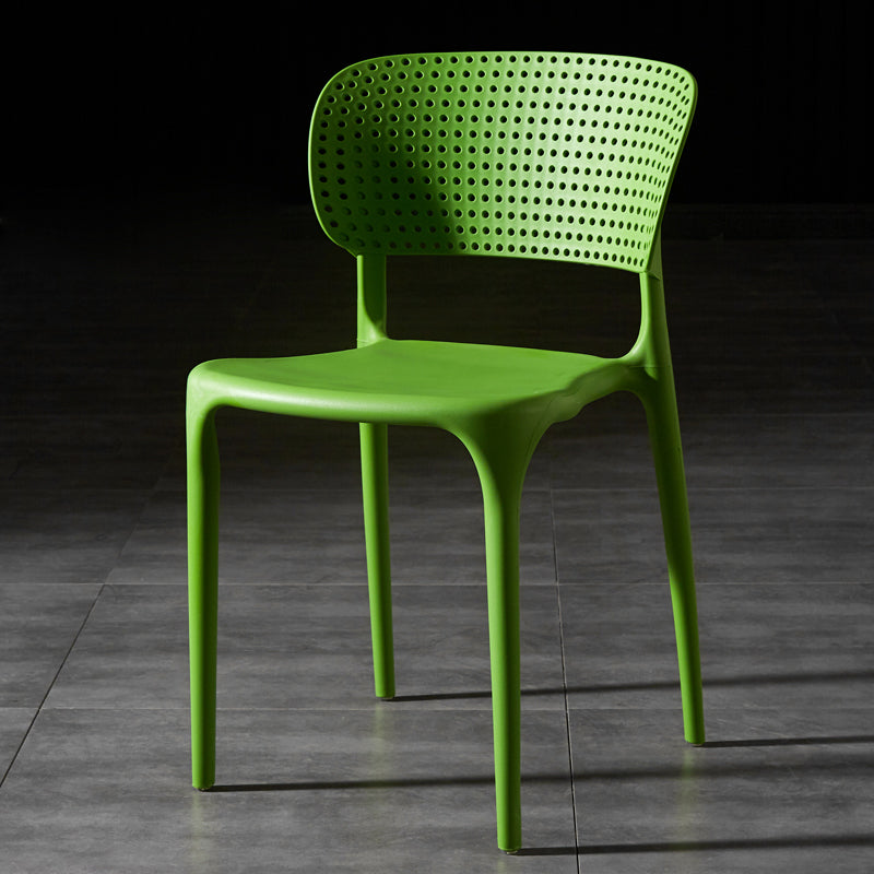Plastic Side Armless Dining Room Side Chairs Modern Stacking Side Chair Green 1 Piece Clearhalo ' kitchen&dining_furn' 'Dining Chairs' 'Dining Tables & Seating' 'dining_chair' 'furn' 'furn_dining_chair' 'Furniture' 'furniture_dining_chair' 'Kitchen & Dining Furniture' 'kitchen' 3564733