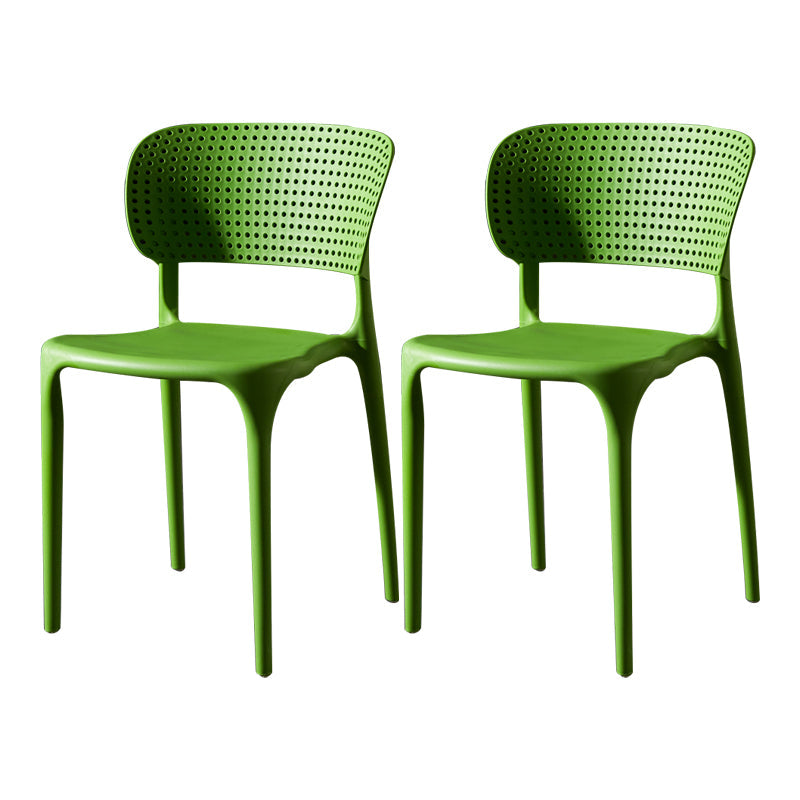 Plastic Side Armless Dining Room Side Chairs Modern Stacking Side Chair Green 2 Piece Set Clearhalo ' kitchen&dining_furn' 'Dining Chairs' 'Dining Tables & Seating' 'dining_chair' 'furn' 'furn_dining_chair' 'Furniture' 'furniture_dining_chair' 'Kitchen & Dining Furniture' 'kitchen' 3564735