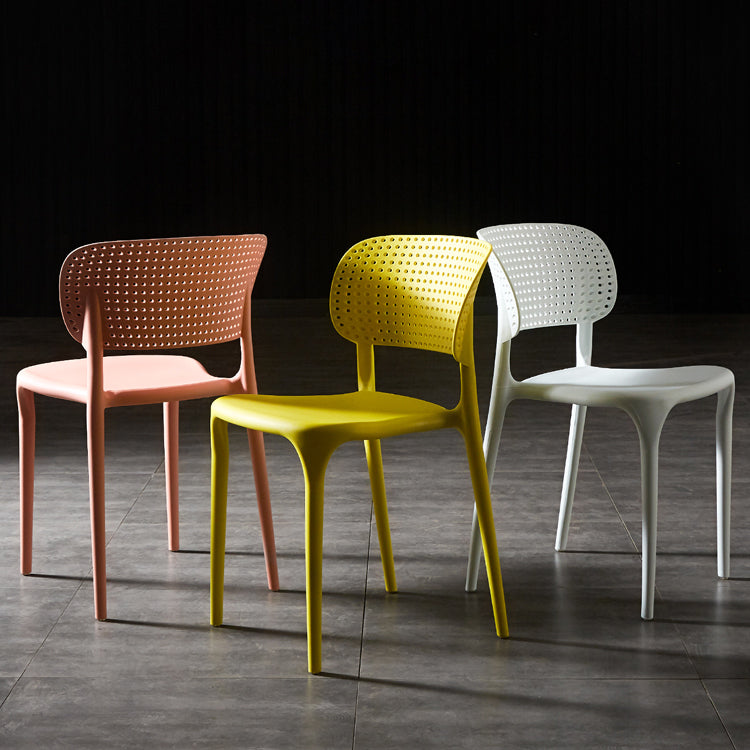 Plastic Side Armless Dining Room Side Chairs Modern Stacking Side Chair Clearhalo ' kitchen&dining_furn' 'Dining Chairs' 'Dining Tables & Seating' 'dining_chair' 'furn' 'furn_dining_chair' 'Furniture' 'furniture_dining_chair' 'Kitchen & Dining Furniture' 'kitchen' 3564736