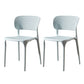 Plastic Side Armless Dining Room Side Chairs Modern Stacking Side Chair White 2 Piece Set Clearhalo ' kitchen&dining_furn' 'Dining Chairs' 'Dining Tables & Seating' 'dining_chair' 'furn' 'furn_dining_chair' 'Furniture' 'furniture_dining_chair' 'Kitchen & Dining Furniture' 'kitchen' 3564739