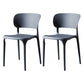 Plastic Side Armless Dining Room Side Chairs Modern Stacking Side Chair Grey 2 Piece Set Clearhalo ' kitchen&dining_furn' 'Dining Chairs' 'Dining Tables & Seating' 'dining_chair' 'furn' 'furn_dining_chair' 'Furniture' 'furniture_dining_chair' 'Kitchen & Dining Furniture' 'kitchen' 3564745