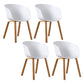 Modern Style Plastic Dining Armchair Open Back Dining Side Chair for Home White Set of 4 Clearhalo ' kitchen&dining_furn' 'Dining Chairs' 'Dining Tables & Seating' 'dining_chair' 'Furniture' 'furniture_dining_chair' 'Kitchen & Dining Furniture' 'kitchen' 3564751