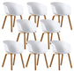 Modern Style Plastic Dining Armchair Open Back Dining Side Chair for Home White Set of 8 Clearhalo ' kitchen&dining_furn' 'Dining Chairs' 'Dining Tables & Seating' 'dining_chair' 'Furniture' 'furniture_dining_chair' 'Kitchen & Dining Furniture' 'kitchen' 3564753