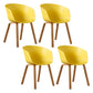 Modern Style Plastic Dining Armchair Open Back Dining Side Chair for Home Yellow Set of 4 Clearhalo ' kitchen&dining_furn' 'Dining Chairs' 'Dining Tables & Seating' 'dining_chair' 'Furniture' 'furniture_dining_chair' 'Kitchen & Dining Furniture' 'kitchen' 3564755