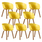 Modern Style Plastic Dining Armchair Open Back Dining Side Chair for Home Yellow Set of 8 Clearhalo ' kitchen&dining_furn' 'Dining Chairs' 'Dining Tables & Seating' 'dining_chair' 'Furniture' 'furniture_dining_chair' 'Kitchen & Dining Furniture' 'kitchen' 3564757